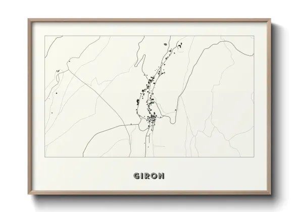 Une affiche de carte sur Giron