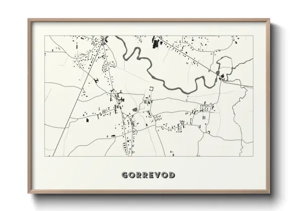 Une affiche de carte sur Gorrevod