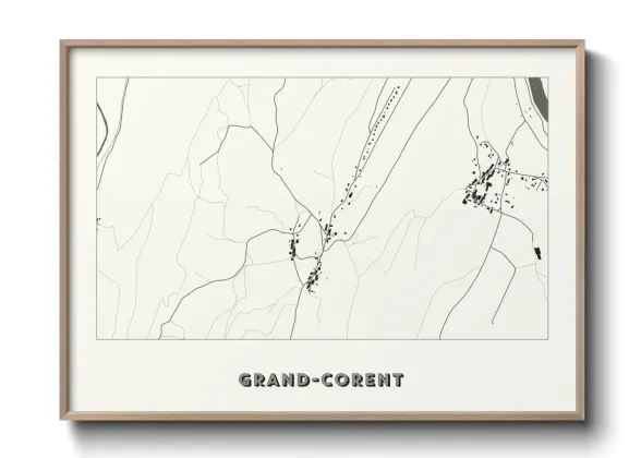 Une affiche de carte sur Grand-Corent