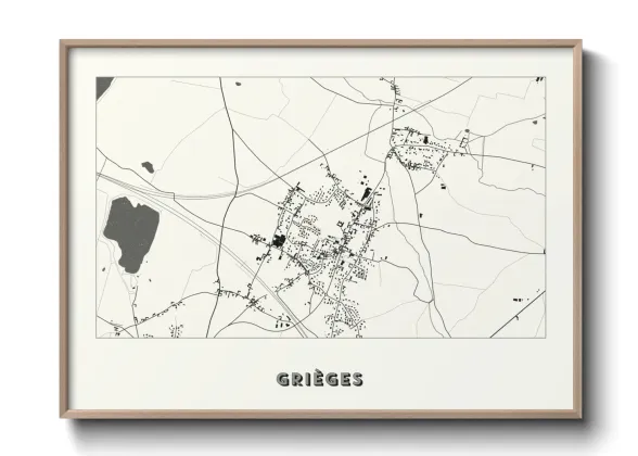 Une affiche de carte sur Grièges