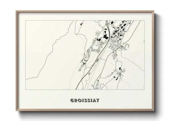 Une affiche de carte sur Groissiat