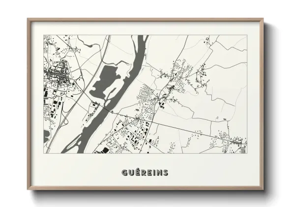 Une affiche de carte sur Guéreins