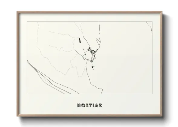 Une affiche de carte sur Hostiaz