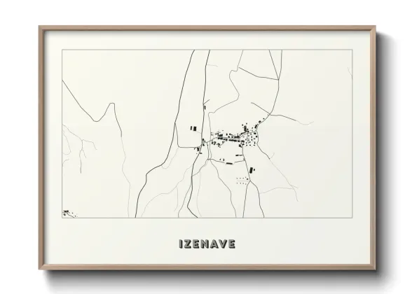 Une affiche de carte sur Izenave