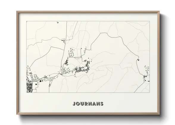 Une affiche de carte sur Journans