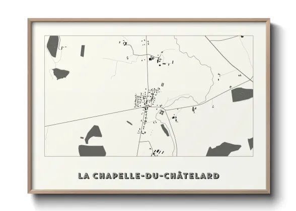 Une affiche de carte sur La Chapelle-du-Châtelard