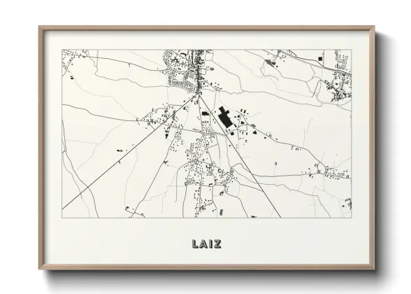 Une affiche de carte sur Laiz