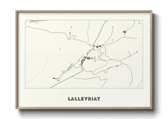Une affiche de carte sur Lalleyriat