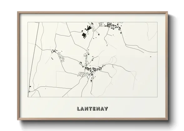 Une affiche de carte sur Lantenay