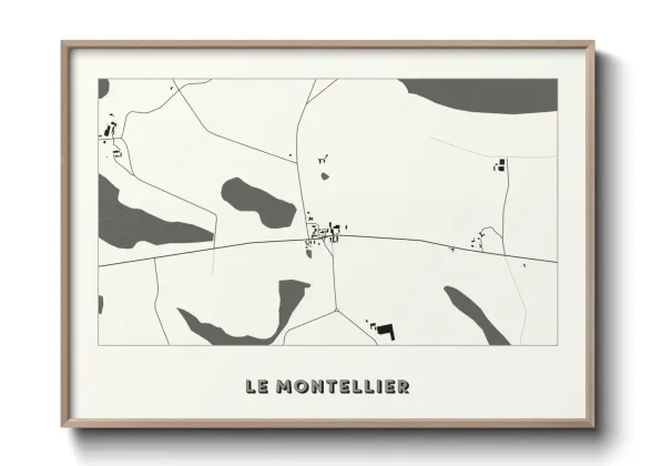 Une affiche de carte sur Le Montellier