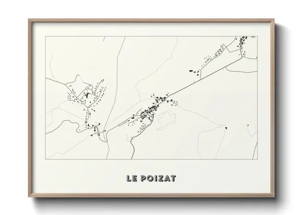 Une affiche de carte sur Le Poizat