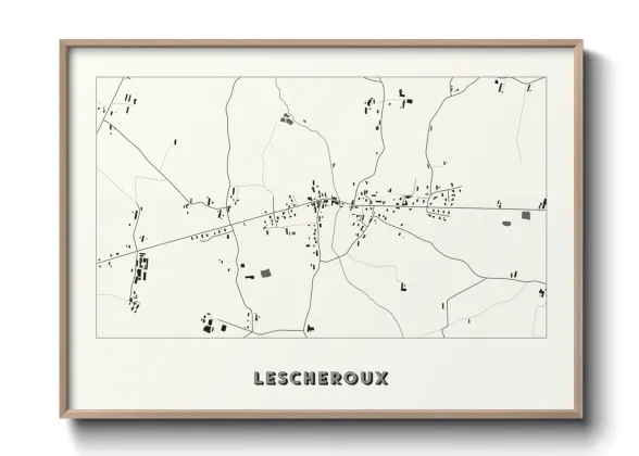 Une affiche de carte sur Lescheroux