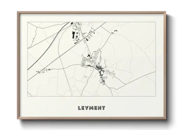 Une affiche de carte sur Leyment