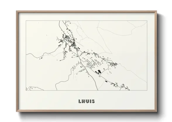 Une affiche de carte sur Lhuis