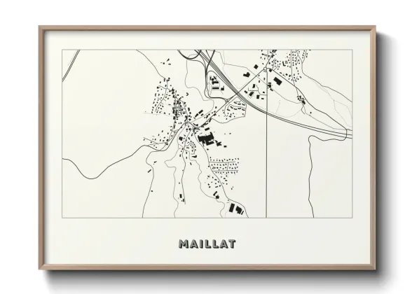 Une affiche de carte sur Maillat