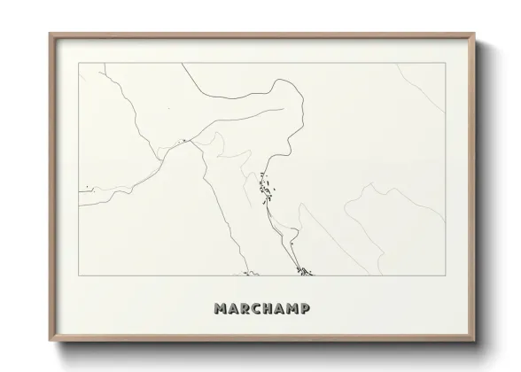 Une affiche de carte sur Marchamp