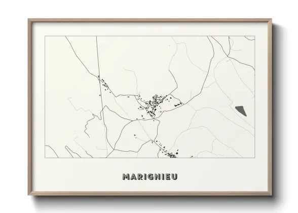 Une affiche de carte sur Marignieu