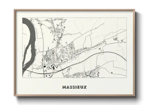Une affiche de carte sur Massieux