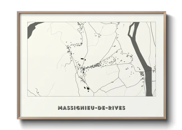 Une affiche de carte sur Massignieu-de-Rives