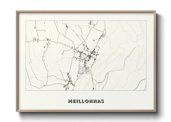 Une affiche de carte sur Meillonnas