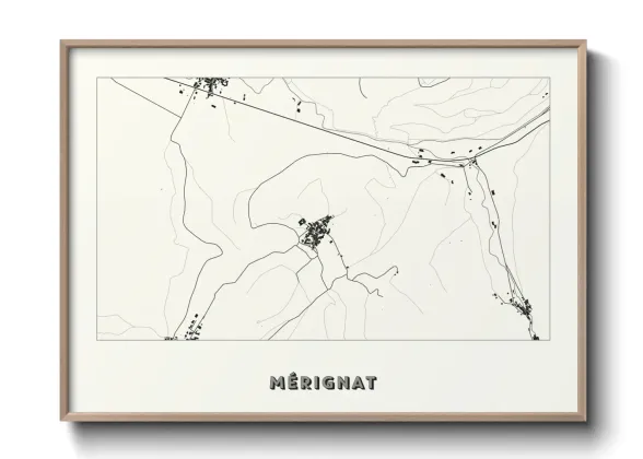 Une affiche de carte sur Mérignat