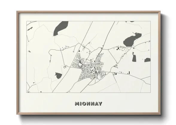 Une affiche de carte sur Mionnay