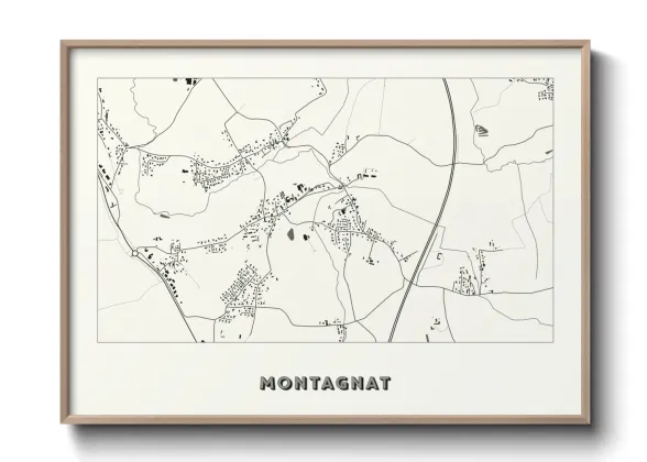 Une affiche de carte sur Montagnat