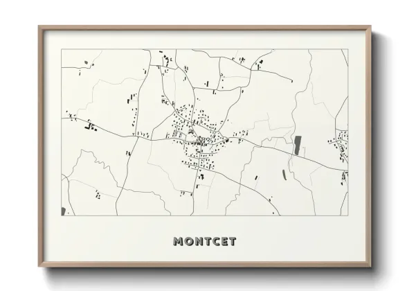 Une affiche de carte sur Montcet