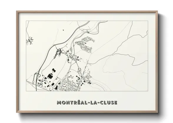 Une affiche de carte sur Montréal-la-Cluse