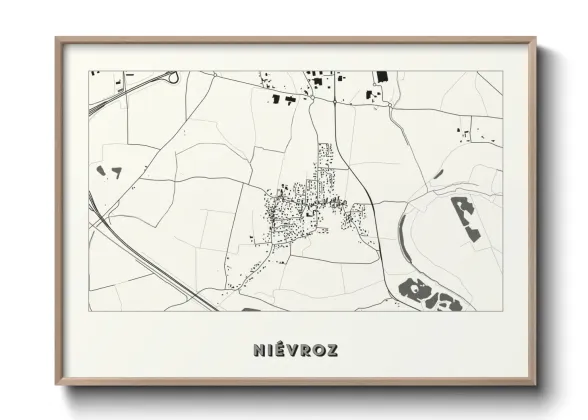 Une affiche de carte sur Niévroz