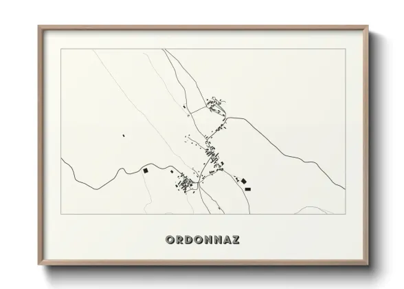 Une affiche de carte sur Ordonnaz