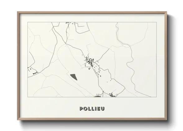 Une affiche de carte sur Pollieu