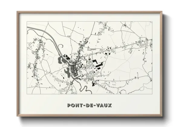 Une affiche de carte sur Pont-de-Vaux