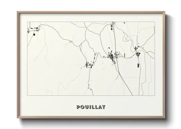 Une affiche de carte sur Pouillat