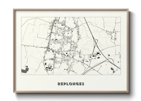 Une affiche de carte sur Replonges