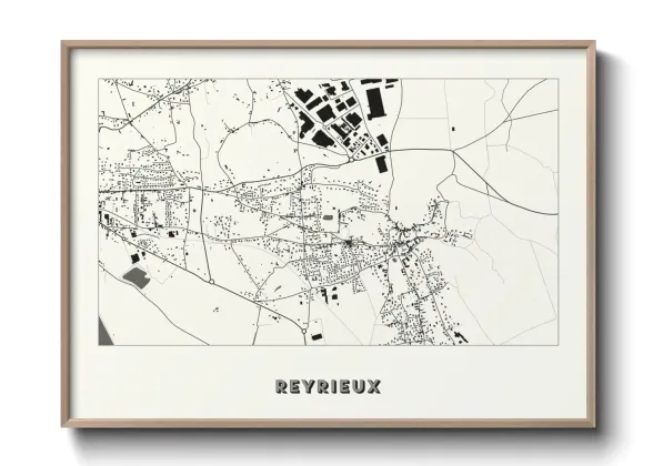 Une affiche de carte sur Reyrieux