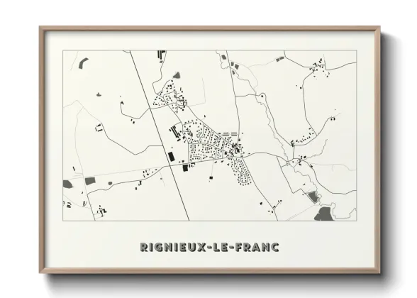 Une affiche de carte sur Rignieux-le-Franc