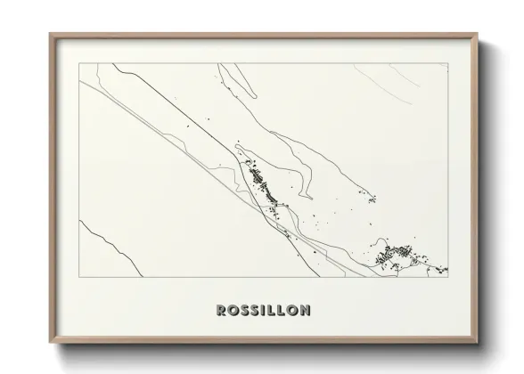 Une affiche de carte sur Rossillon