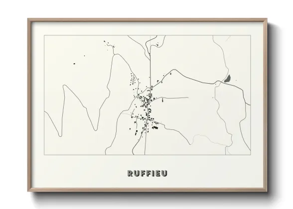 Une affiche de carte sur Ruffieu