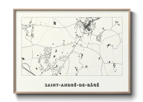 Une affiche de carte sur Saint-André-de-Bâgé