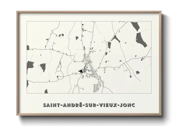 Une affiche de carte sur Saint-André-sur-Vieux-Jonc