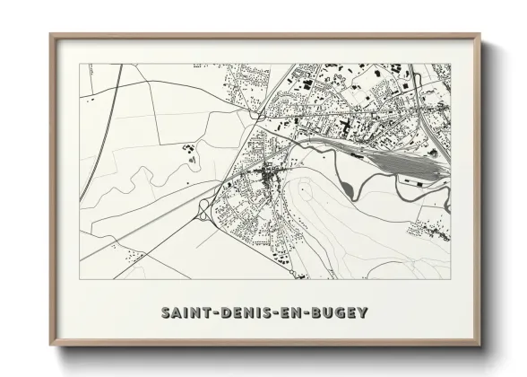 Une affiche de carte sur Saint-Denis-en-Bugey