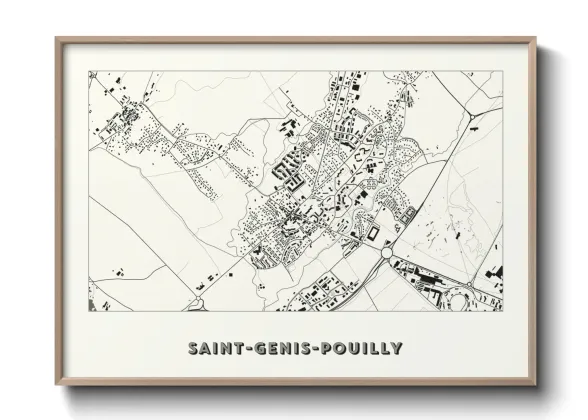 Une affiche de carte sur Saint-Genis-Pouilly