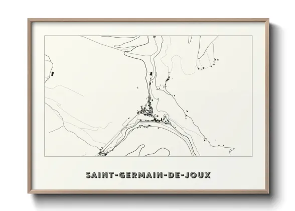 Une affiche de carte sur Saint-Germain-de-Joux