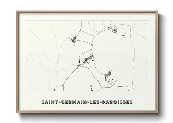Une affiche de carte sur Saint-Germain-les-Paroisses