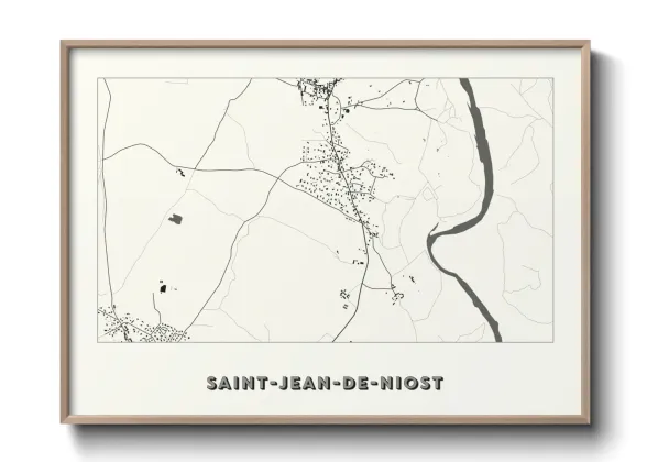 Une affiche de carte sur Saint-Jean-de-Niost