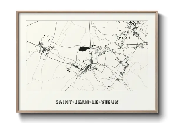 Une affiche de carte sur Saint-Jean-le-Vieux