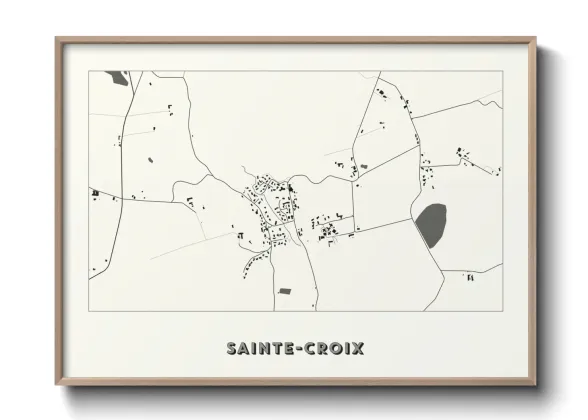 Une affiche de carte sur Sainte-Croix