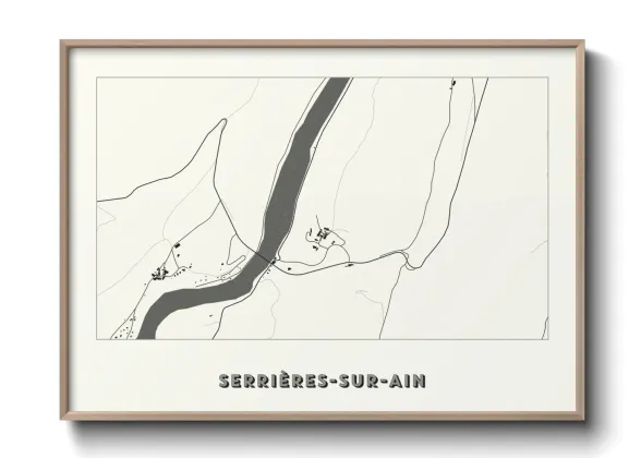 Une affiche de carte sur Serrières-sur-Ain