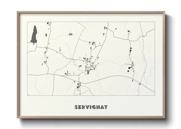 Une affiche de carte sur Servignat